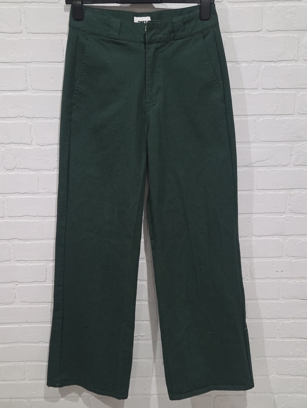 Obey Wide Leg Pants in Forest Green